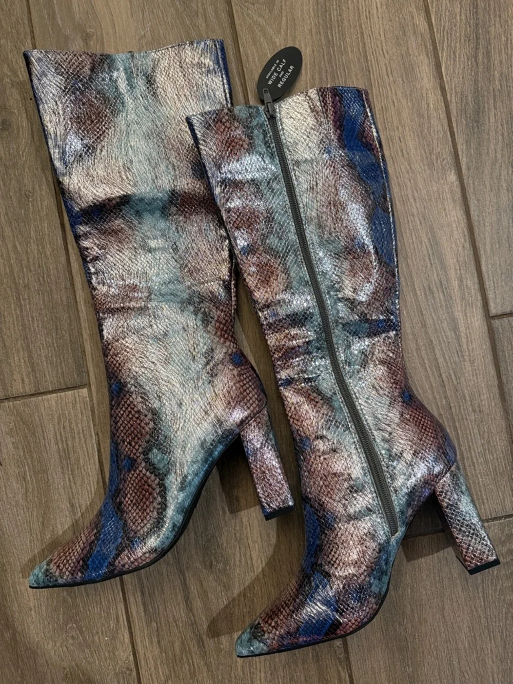 New Wild Pair Islah Snake-Print Knee High Boot